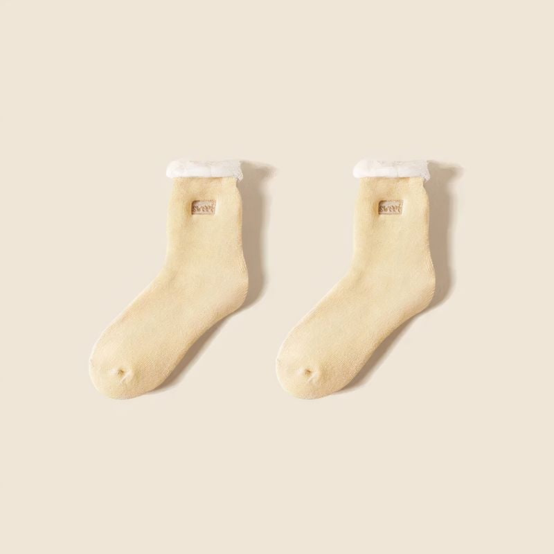 Chaussettes thermiques fourrées en polaire