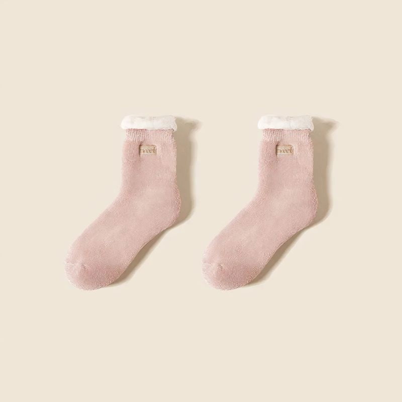 Chaussettes thermiques fourrées en polaire