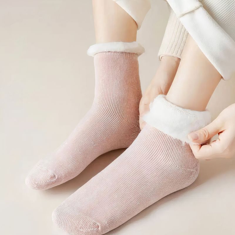 Chaussettes thermiques fourrées en polaire