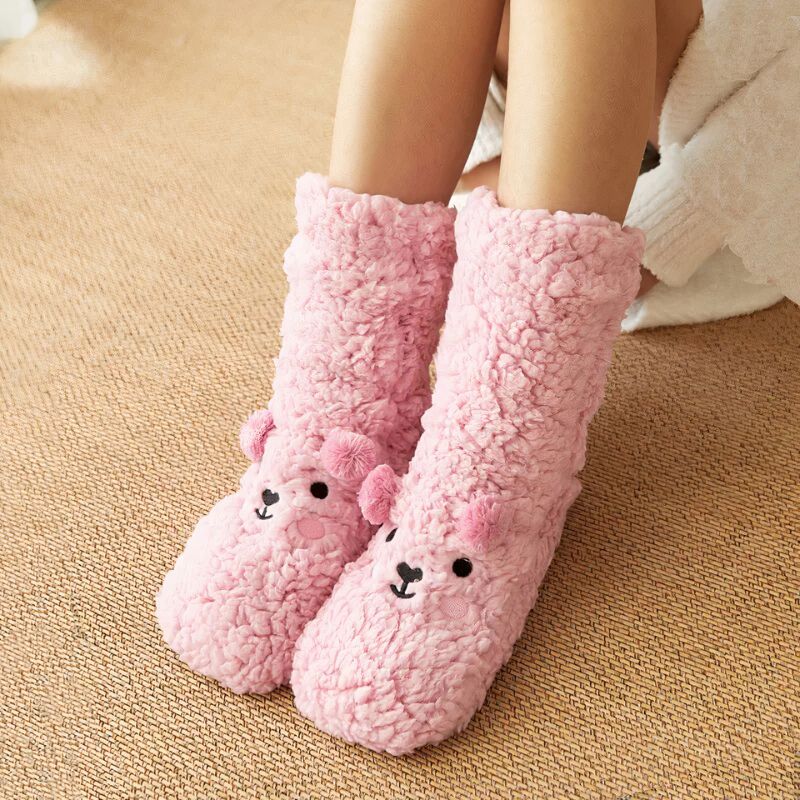 Chaussons Chaussettes Nounours en Pilou