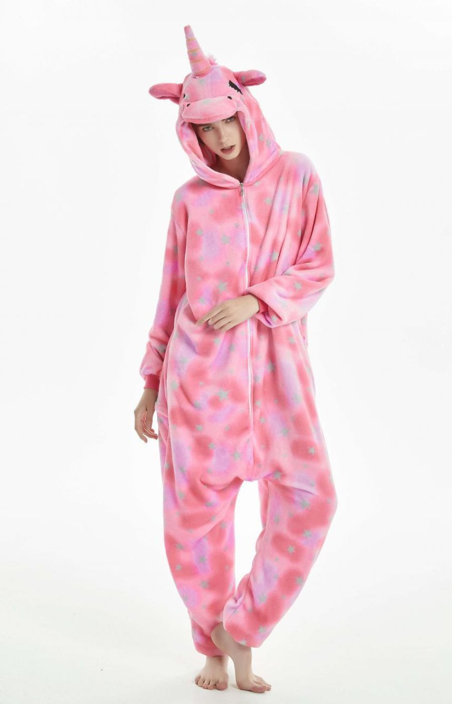 Combinaison Pyjama Pilou Licorne Femme Rose