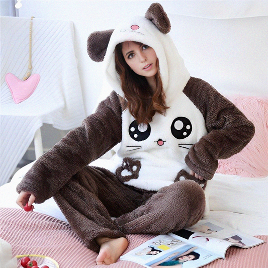 Ensemble pyjama polaire pour femme
