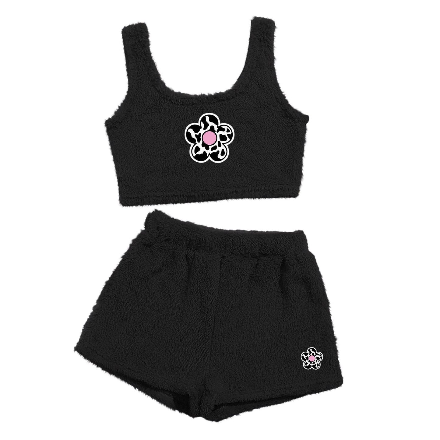 Pyjashort Femme Noir Urbain