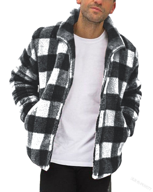 Veste A Carreaux Pilou Homme