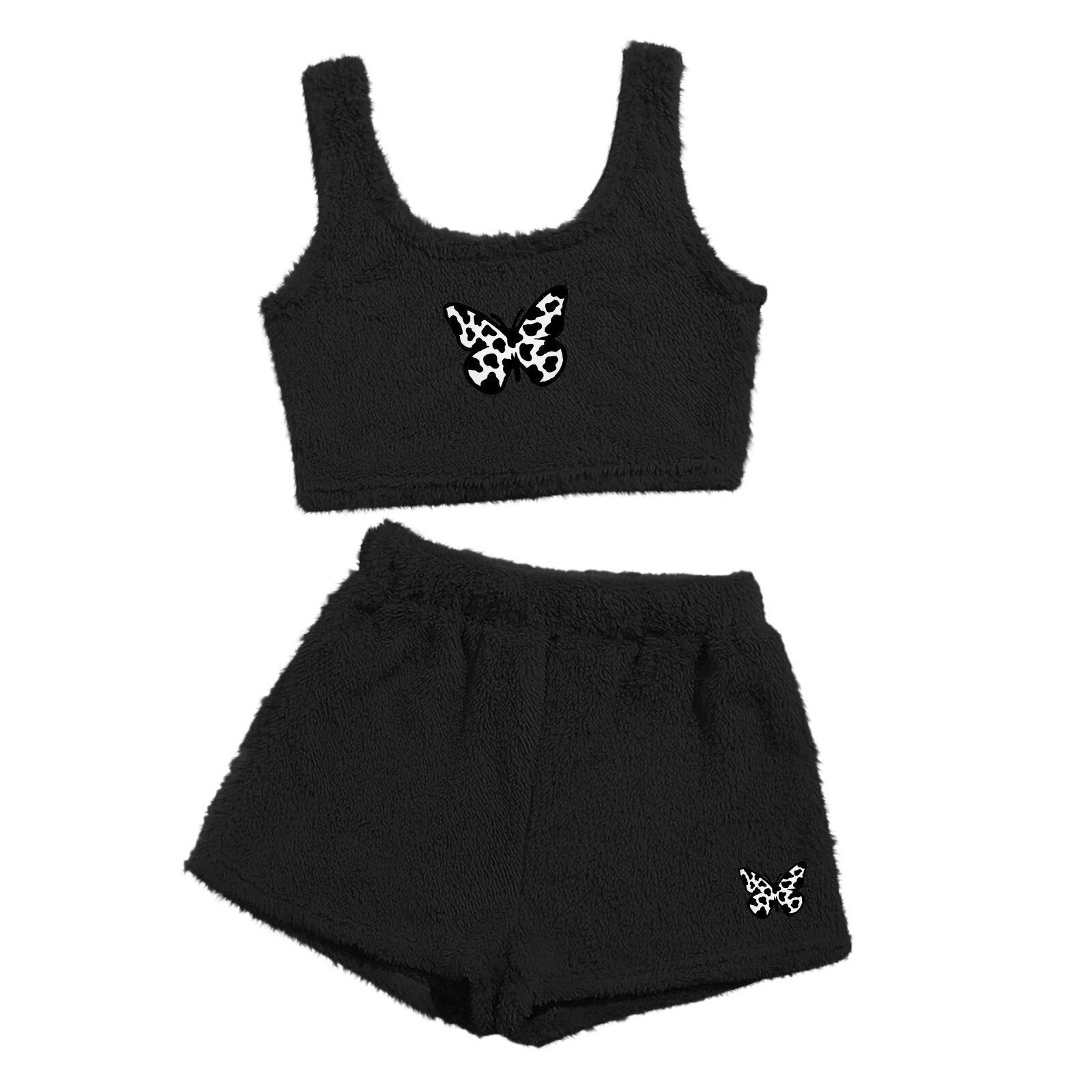 Pyjashort Femme Noir Urbain