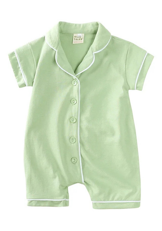 Pyjama Bébé Été Vert Anis