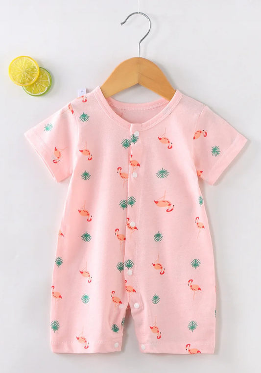 Pyjama Bébé Été Flamant Rose