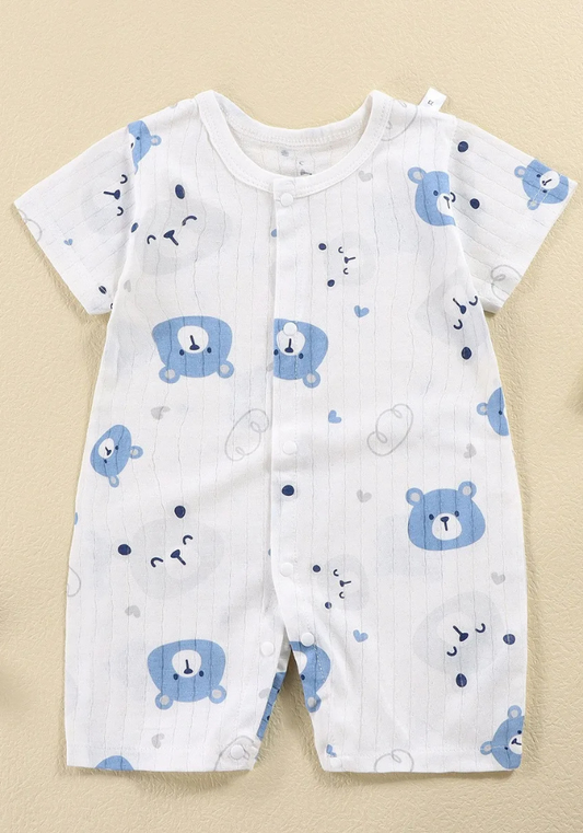 Pyjama Bébé Été Ourson Bleu