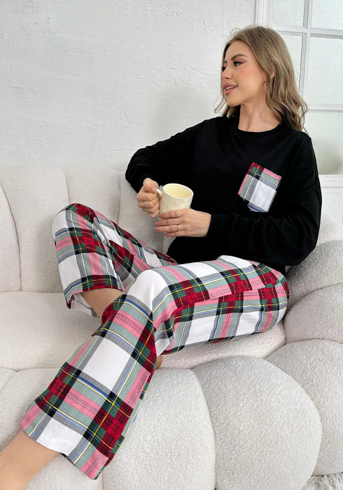 Pyjama Carreaux Femme