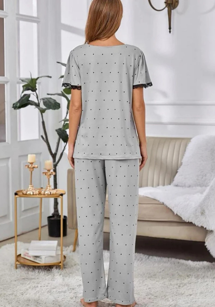 Pyjama Pantalon Gris Femme