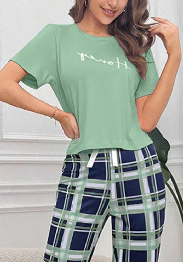 Pyjama Carreaux Simple Femme