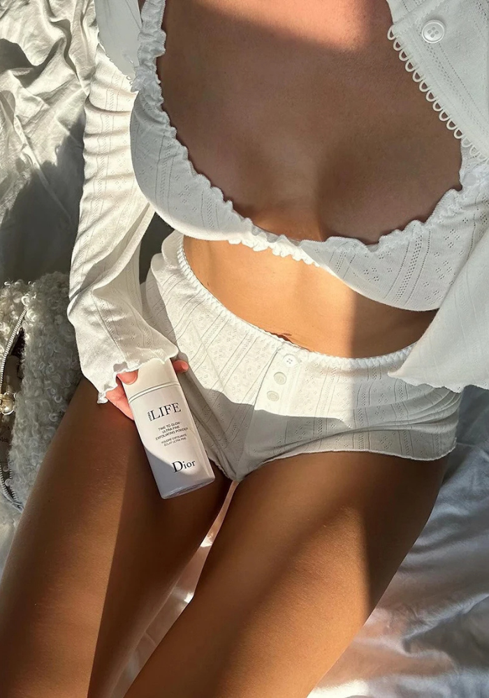 Pyjama 3 Pièces Sexy Blanc Femme