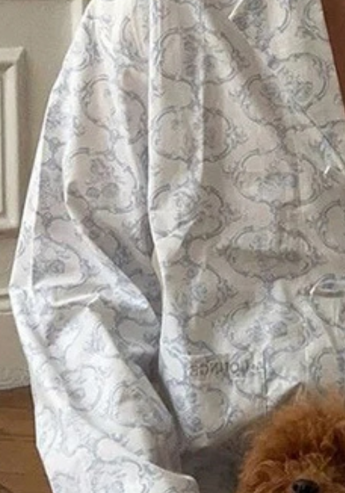 Pyjama Blanc Imprimé Femme