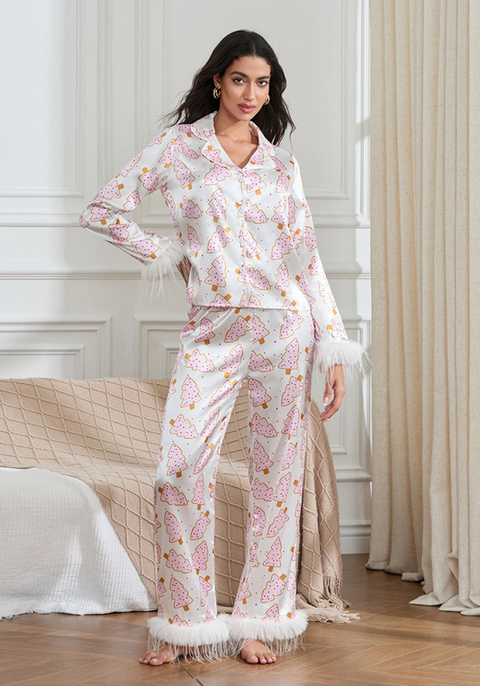 Pyjama Noël Blanc Femme