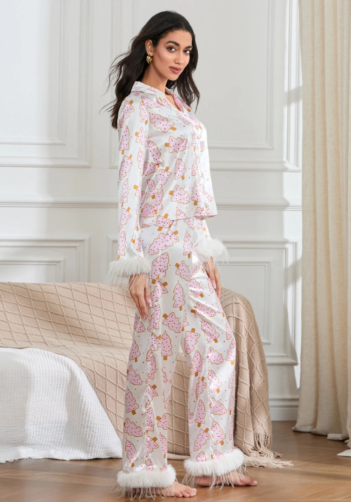 Pyjama Noël Blanc Femme