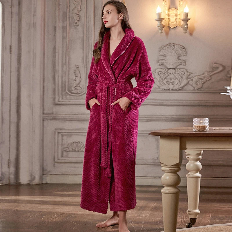 Peignoir pilou sans capuche femme