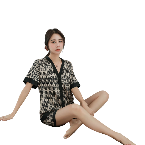 Pyjashort Boutonne Femme