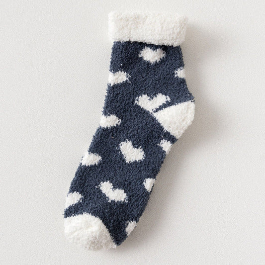 Chaussette pilou pilou coeur