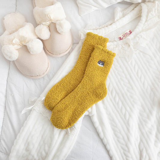 Chaussette pilou pilou jaune