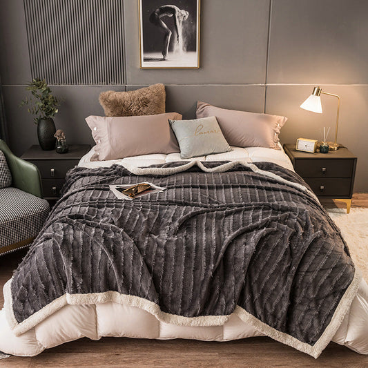 Plaid en pilou marron