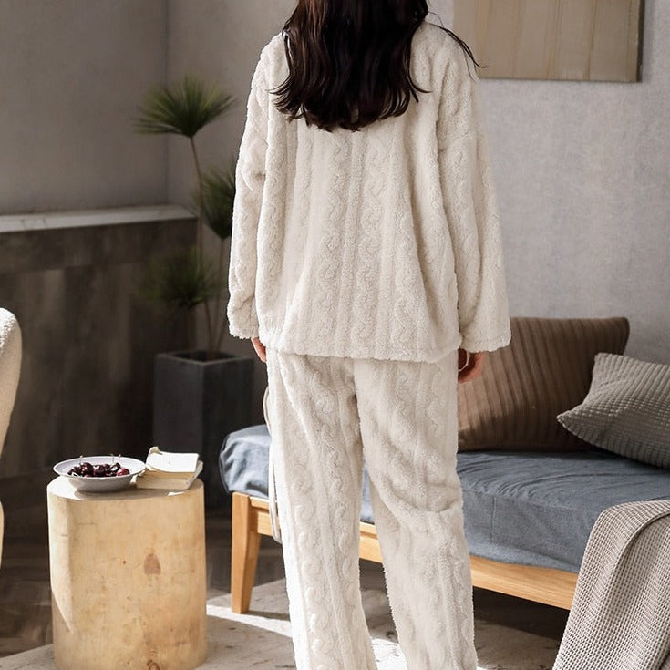 Pyjama femme en pilou blanc