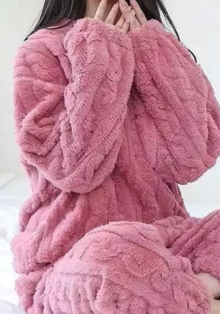 Pyjama Polaire Rose Femme