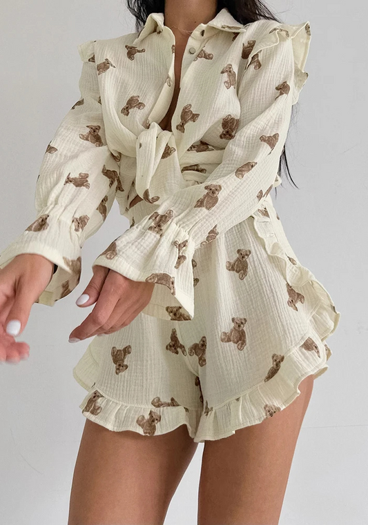 Pyjama Short Ourson Femme