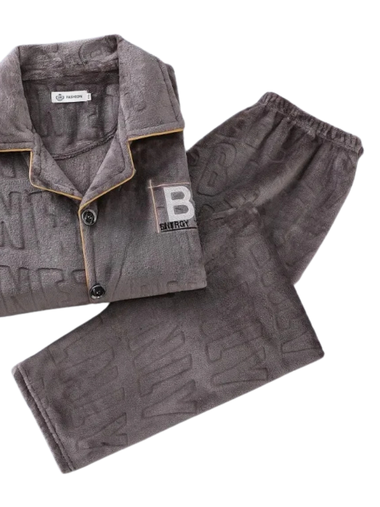 Pyjama Polaire Homme Brun