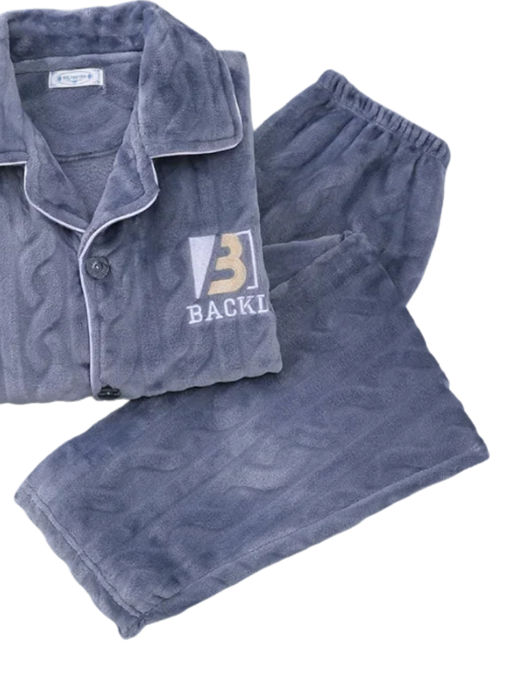 Pyjama Polaire Homme Bleu Clair