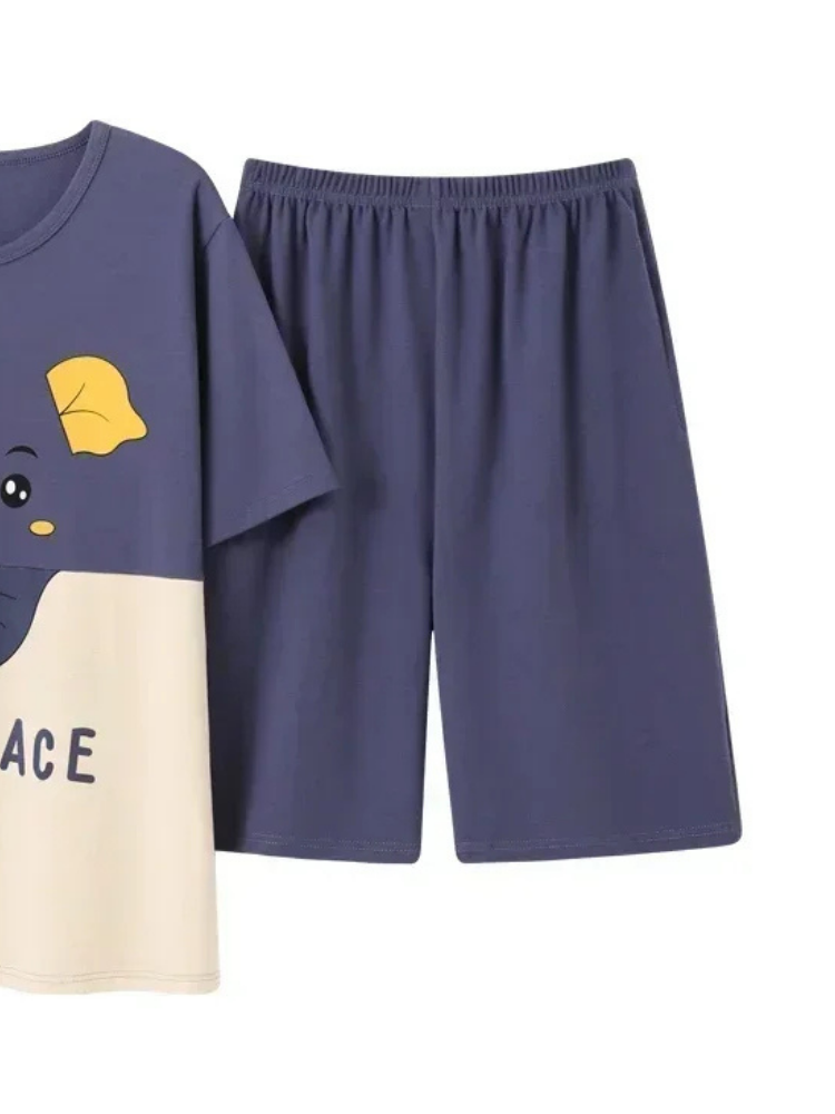 Pyjama Short Homme Éléphant