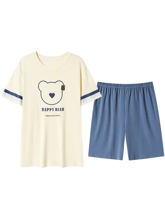 Pyjama Short Homme Happy Bear