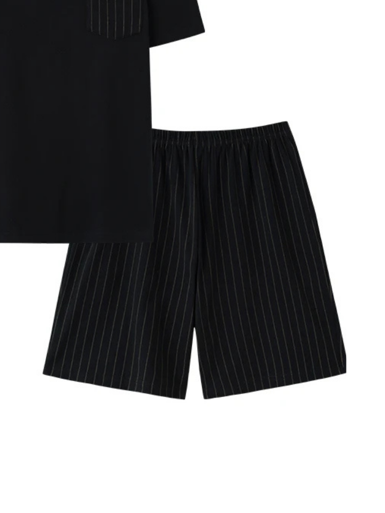 Pyjama Short Homme Noir